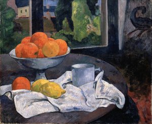 Stillleben mit Obstschale und Zitronen, ca. 1890 von Paul Gauguin