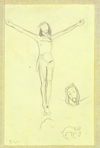 Studie für Der gelbe Christus, 1889 von Paul Gauguin