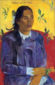 Tahiti: Vahine No Te Tiare (Frau mit einer Blume), Paul Gauguin (1891) von Paul Gauguin
