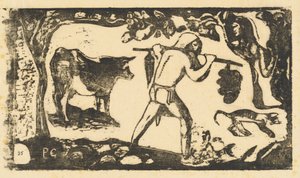 Tahitianer trägt Bananen von Paul Gauguin