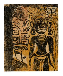 Tahitianisches Idol—die Göttin Hina