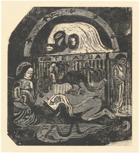 Te Atua Die Götter Kleine Platte, in oder nach 1895 von Paul Gauguin