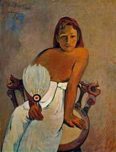 Das Mädchen mit einem Fächer, 1902 von Paul Gauguin