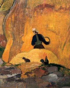 Die gelben Mühlsteine oder Die blonde Ernte (Detail) 1889 von Paul Gauguin