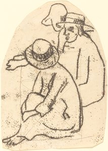 Drei Tahitianer (Studie für "Die Schwester der Barmherzigkeit")