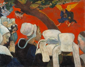 Vision nach der Predigt: Jakob ringt mit dem Engel von Paul Gauguin