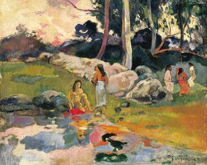 Frauen am Flussufer von Paul Gauguin