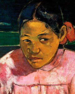 Frauen von Tahiti oder Am Strand (Detail) von Paul Gauguin