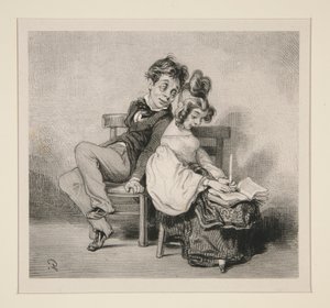 (DOUX ENTRETIEN,) von Paul Gavarni