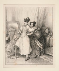 (LE CORSET.) von Paul Gavarni