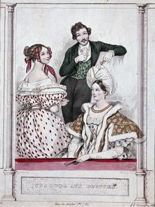 Eine Hütte mit Büffeln, ca. 1835 - von Gavarni