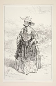 Bürgerliche. Dorfbekleidung. von Paul Gavarni