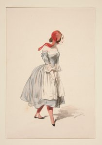Rotkäppchen. Chaperon aus Wolle oder Samt. von Paul Gavarni