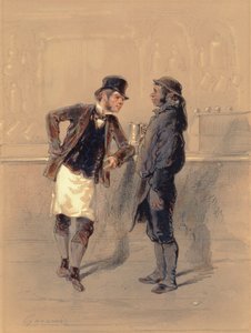Kutscher und Kohlenhauer, 1848 von Paul Gavarni