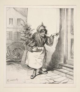 Lieber Engel, meine Liebe sendet dir auf von Paul Gavarni