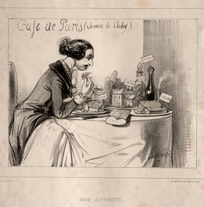 Croquis Fantastique: Guten Appetit, 1839 von Paul Gavarni