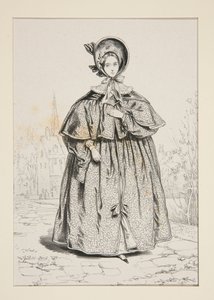 In der Stadt. (November 1835.) Mantel-Pelisse aus Wollensatin... von Paul Gavarni