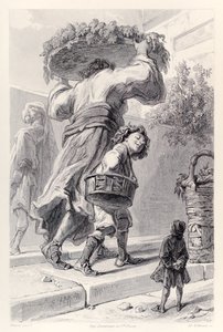 Gulliver und Lordbruldrud, aus der französischen Ausgabe von Gullivers Reisen von Jonathan Swift