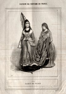 Histoire du Costume en France: Dames de Paris, 1843 von Paul Gavarni