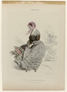 Der Künstler, Landtoilette, September 1840: Physiognomie der Moden von Paul Gavarni