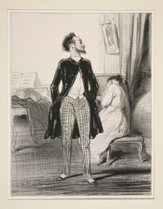 Der singende Ehemann von Paul Gavarni