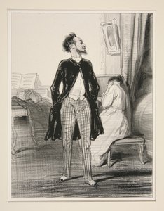 Der singende Ehemann. von Paul Gavarni
