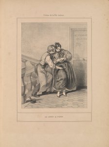 Le guet-apens, aus der Serie Scènes de la vie intime von Paul Gavarni