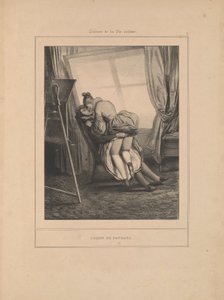 Leçon de paysage, aus der Serie Scènes de la vie intime von Paul Gavarni