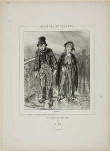 Die Engländer bei sich: Der Gin von Paul Gavarni