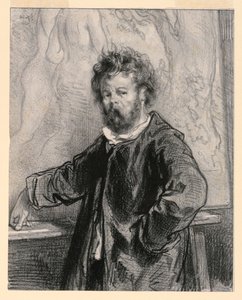 Ma toile est chere, bourgeois (Diese Leinwand ist teuer, Bürger), Platte XV aus Par-ci, par-la von Paul Gavarni