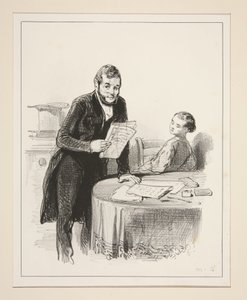 Mama hat an Monsieur Prosper geschrieben und Papa hat den Brief gesehen... von Paul Gavarni