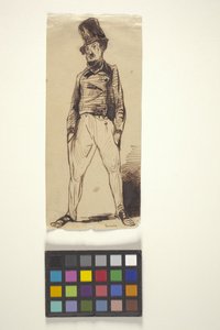 Mann mit Händen in den Taschen von Paul Gavarni