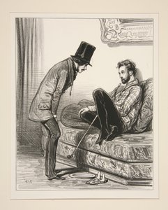 Louis von Vincennes wurde gerade zurückgebracht, mit zwei gebrochenen Rippen!... von Paul Gavarni