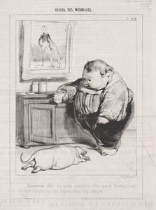 Rückseite der Medaillen von Paul Gavarni