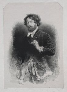 Selbstporträt, 1842 von Paul Gavarni