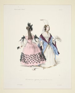 TRAVESTISSEMENS (sic) ORIGINAUX für die Bälle von 1834. 5 und 6. von Paul Gavarni