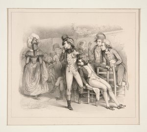 Eine hübsche Frau im Jahr 1790 von Paul Gavarni