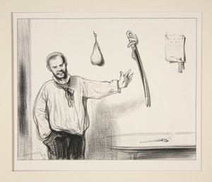 Eine Urkunde, ein Säbel, ein Scherz von Paul Gavarni