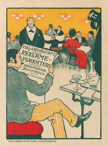 Masters of the Poster: Plakat für Ausstellung künstlerischer Plakate von Wilhelm Søborg von Paul Gustav Fischer (Danish