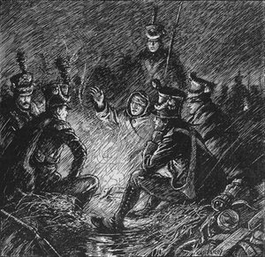 Sowohl Franzosen als auch Verbündete biwakierten im Schlamm und Wasser, 1902