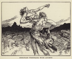 Herkules ringt mit Antäus von Paul Hardy