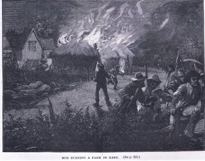 Mob brennt eine Farm in Kent, 1830 von Paul Hardy