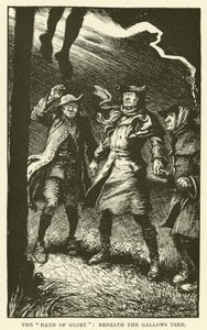 Die "Hand des Ruhms", Unter dem Galgenbaum (Gravur) von Paul Hardy