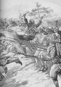 Die Janitscharen stürmten mit voller Geschwindigkeit und aufgepflanzten Bajonetten, 1902 von Paul Hardy