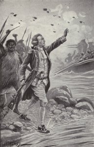 Der tödliche Kampf mit den Eingeborenen von Owhyee von Paul Hardy