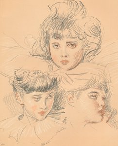Eine Skizze für ein Kinderporträt, ca. 1897 von Paul Helleu