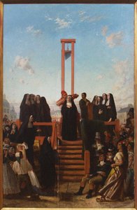 Guillotine. Die Karmelitinnen von Compiègne, erste Hälfte des 19. Jahrhunderts von Paul Delaroche