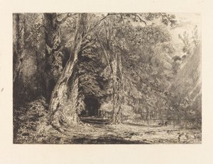 Überschwemmung im Wald der Île Séguin von Paul Huet