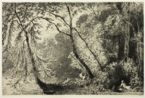 Badende Frauen von Paul Huet