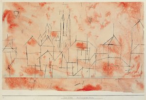 Stadt mit gotischem Münster, 1925 von Paul Klee